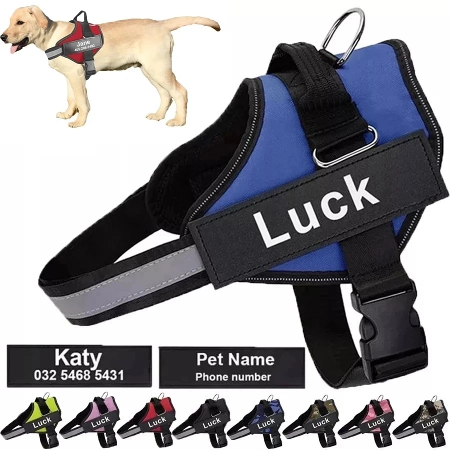 No Pull Dog Harness - Harnais pour chien, gilet, Patch d'identification,