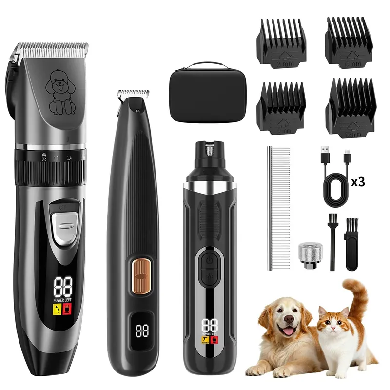 Pet Nail Grinder - Kit de tondeuse à poils pour